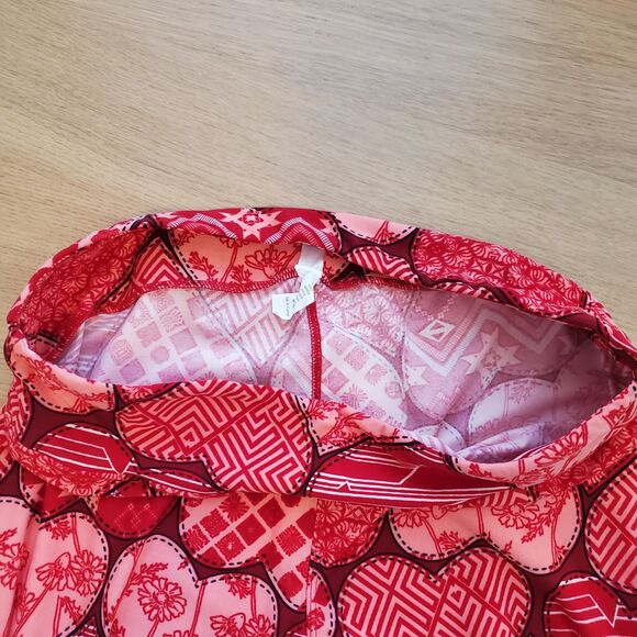 NEW LuLaRoe Valentine's Red Pink Heart Leggings - Picture 5 of 8
